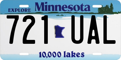MN license plate 721UAL