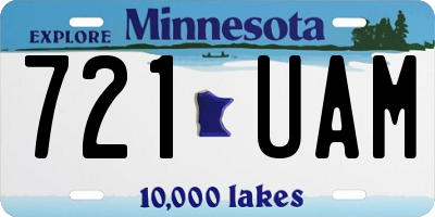 MN license plate 721UAM