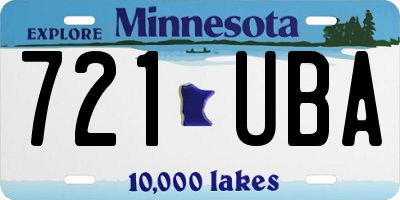 MN license plate 721UBA
