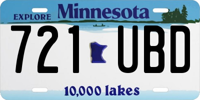 MN license plate 721UBD