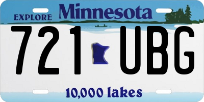MN license plate 721UBG