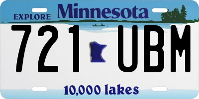 MN license plate 721UBM