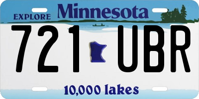 MN license plate 721UBR