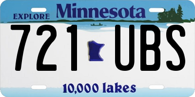 MN license plate 721UBS