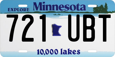 MN license plate 721UBT