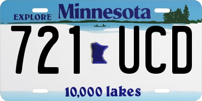 MN license plate 721UCD