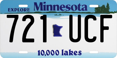 MN license plate 721UCF