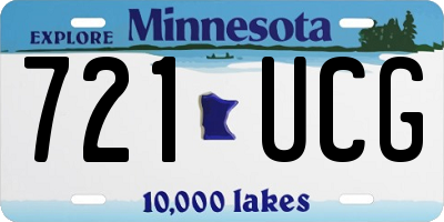 MN license plate 721UCG