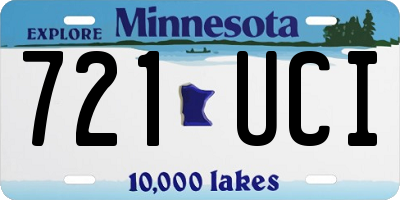 MN license plate 721UCI