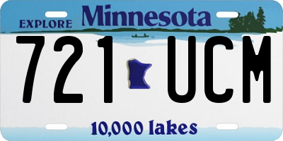 MN license plate 721UCM