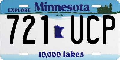 MN license plate 721UCP