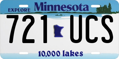 MN license plate 721UCS