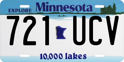 MN license plate 721UCV