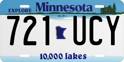 MN license plate 721UCY