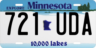MN license plate 721UDA