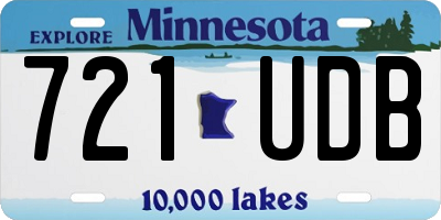 MN license plate 721UDB