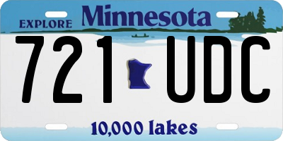 MN license plate 721UDC