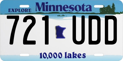 MN license plate 721UDD