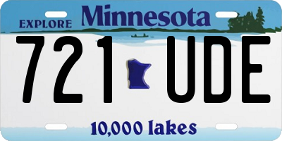 MN license plate 721UDE