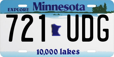 MN license plate 721UDG