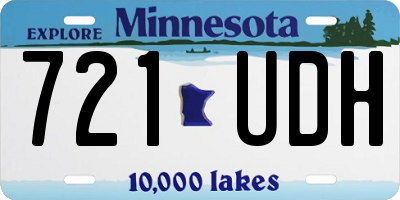 MN license plate 721UDH