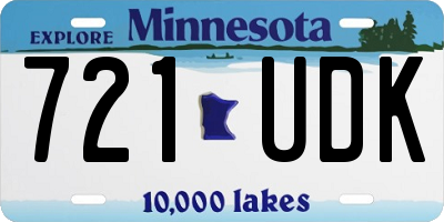 MN license plate 721UDK