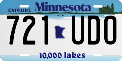 MN license plate 721UDO
