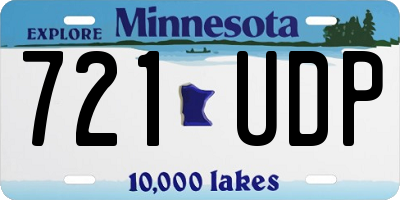 MN license plate 721UDP