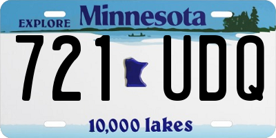 MN license plate 721UDQ