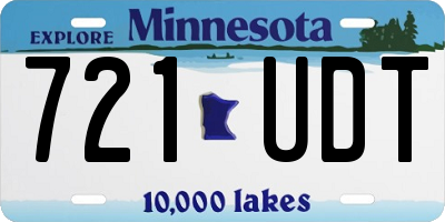MN license plate 721UDT