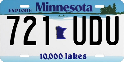 MN license plate 721UDU