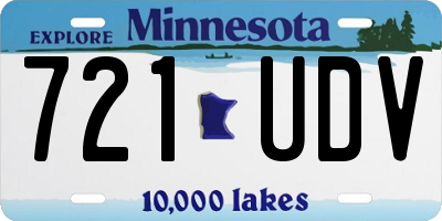 MN license plate 721UDV