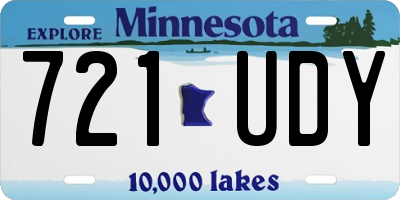 MN license plate 721UDY