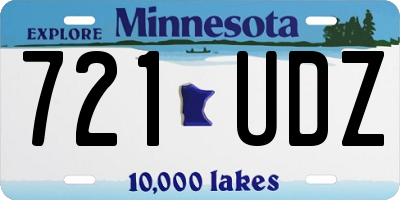 MN license plate 721UDZ