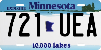 MN license plate 721UEA