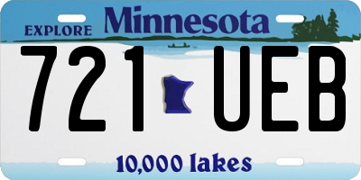 MN license plate 721UEB