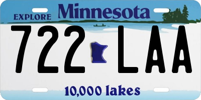 MN license plate 722LAA