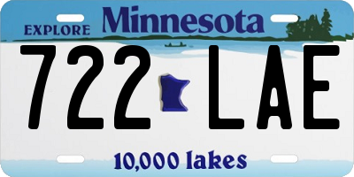 MN license plate 722LAE