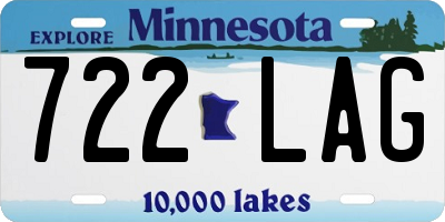 MN license plate 722LAG