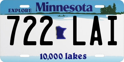 MN license plate 722LAI