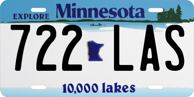 MN license plate 722LAS