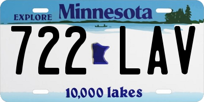 MN license plate 722LAV