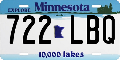 MN license plate 722LBQ