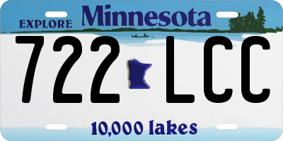 MN license plate 722LCC