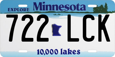 MN license plate 722LCK
