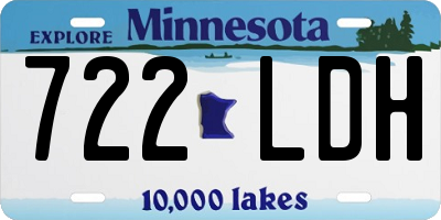 MN license plate 722LDH