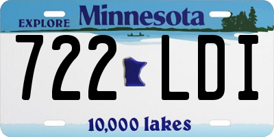 MN license plate 722LDI