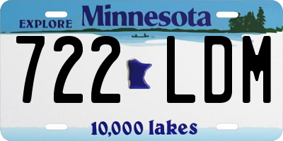 MN license plate 722LDM