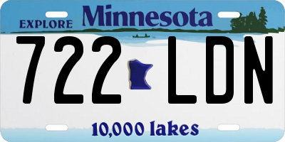 MN license plate 722LDN