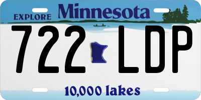 MN license plate 722LDP